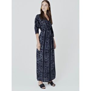 Osei Duro Letsa Wrap Dress in Binary Black